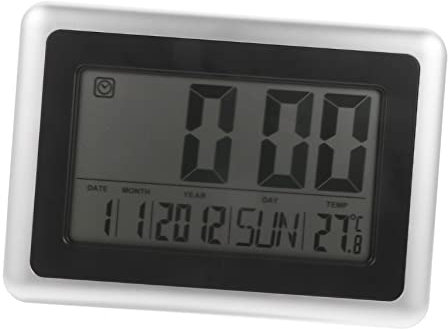 UKCOCO Reloj Despertador Digital Reloj Electrónico De Escritorio De Pared Sin Batería para Personas Mayores De Temperatura Despertador Silencioso