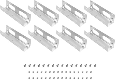 OTOTEC 4 Pair Hard Drive Mounting Bracket Adapter Desktop Chassis Hard Drive Bracket for 3.5-Inch to 5.25-Inch Hard Drive Bays 92x25x22mm