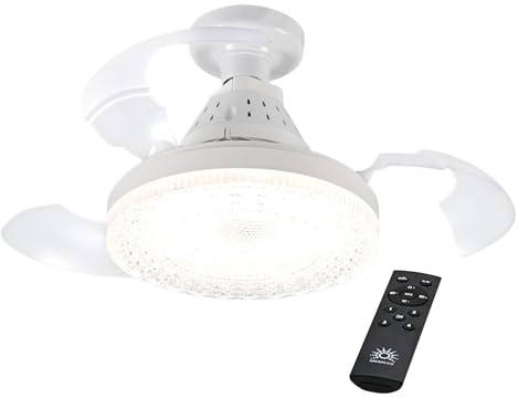 Ventilador De Techo De Dormitorio - Ventilador De Techo LED Inteligente | Luz De Techo Retráctil | Dispositivo De Iluminación Para El Hogar De Control Remoto De Interior Soplador Múltiple Ruidoso Para
