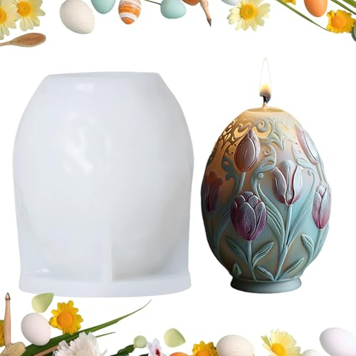 Stampo in Silicone per Pasqua - Candela riutilizzabile | Decorazione della casa di vacanza di primavera Casting gesso Art epossidica resina principianti
