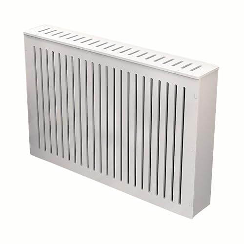 Cache-Radiateur PVC, Meuble Cache Chauffage avec Ouvertures de Ventilation, Boîte Cache Chauffage Mural, Étagère au-dessus du Radiateur pour Cacher Vannes et Tuyaux(90x80x25cm/35.4x31.4x9.8in)