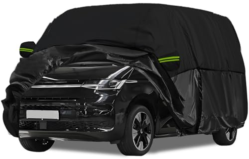 Autoabdeckung Ersatz für VW T5 T6 SWB, Wetterfeste UV-beständige Autoabdeckung Vollgarage Ersatz mit Seitentür-Reißverschluss, Atmungsaktiv Autoplane Ganzgarage für VW T5 T6 SWB, L490(470-490cm)