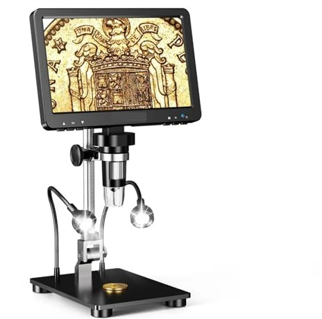 Mikroskop, Digitalt kikarsikte 7'' IPS-skärm 1200X helmyntvy 16MP Professionellt lödkikarsikte,Labb- och vetenskapliga produkter
