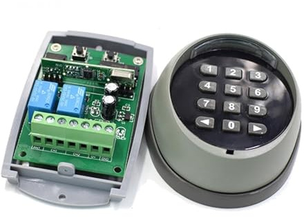 Kit de apertura de portones, Teclado y receptor inalámbricos de 433,92 MHZ utilizados for abridor automático puertas/garaje/oscilación/puerta corredera