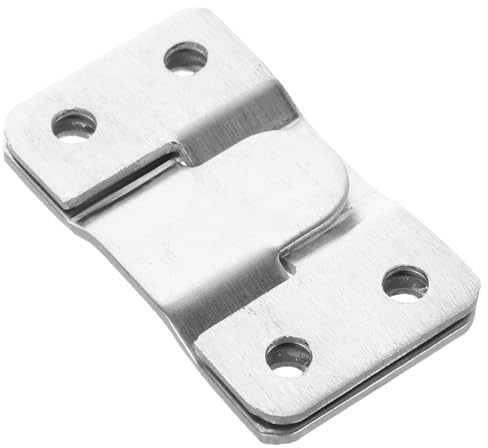 Ganci per Cornici in Acciaio Inox Argento 2 Pezzi, Robusti | Specchio e Quadro, Uso in Studio e Bagno, Montaggio a Parete Semplice Kit di Fissaggio