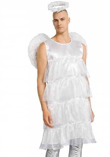 Krause & Sohn Les Hommes de Costume d'ange, Taille XL, Ballet Robe Blanche Carnaval Homme