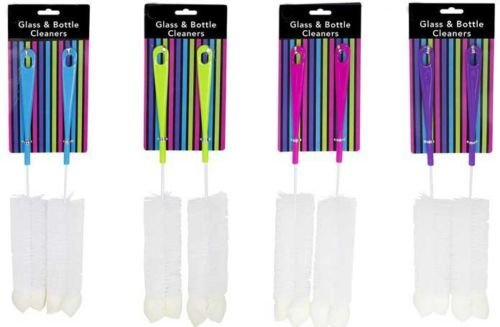 B de Creative 16 inch Long Water Bottle Brush Cleaner For Narrow Neck Bottles, Cleaning Brush for Washing Beer, Wine, Brewing Bottles, lanzador, carafe and Glass Jars, 2 pieces