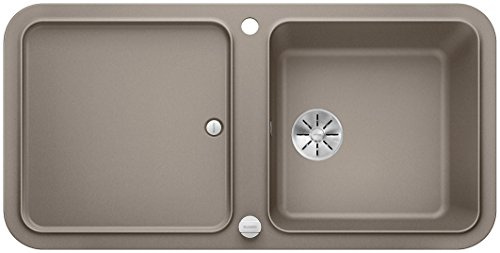Blanco 523602 yova XL 6 S 6 S Fregadero Dos Senos Granito Silgranit Puradur con desagüe mando a distancia con accesorios Reversible, marrón trufa