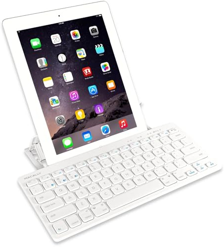 Macally BTMINIKEY, kompakt Quick-Switch Bluetooth-tangentbord för Mac, PC, iOS och Android, US QWERTY-tangentlayout