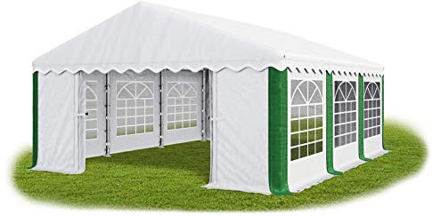 Das Company Tente de fête Blanc-Vert 5x6m l'epreuve de l'eau 240 g/m2 La toille PE Construction Summer