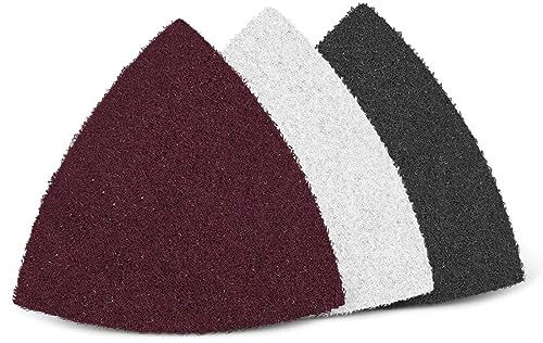 MENZER Fleece Schleifvliese 93 mm (10 Stk.) Polierstufe | f. Deltaschleifer, Faservlies