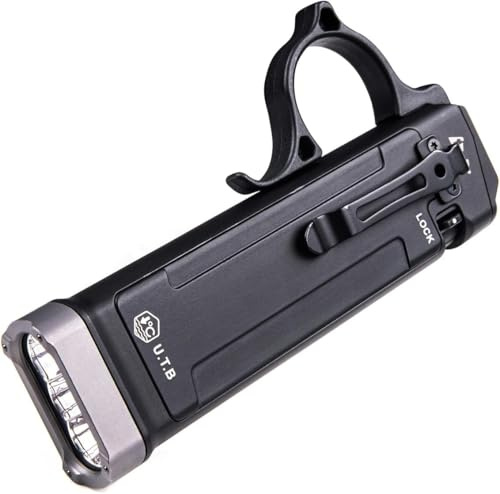 NEXTORCH TA70 Ultra-Flache EDC Taktische Taschenlampe 3500 Lumen, Leistungsstarke Wiederaufladbare LED-Taschenlampe, Tactical/Duty Dual-Schalter mit abnehmbarem Clip & Ring für Outdoor, Notfall, IP67