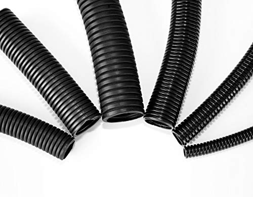 Electriduct Kabelmanschetten, 5,1 cm (ID), 3 m, Schwarz, Polyethylen, gewellt, flexibel, nicht geschlitzt, 1 Stück