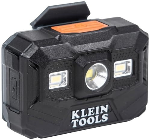 Klein Tools 56062 Rechargeable LED Headlamp / Worklight for Klein Hardhats, 300 Lumens, All-Day Runtime, 3 Modes, for Work and Outdoors