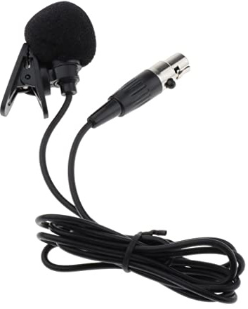 Mikrofon Mini XLR 3-poliger Omnidirektionale Mikrofon mit Clip, Mic Foam, Plastikclip