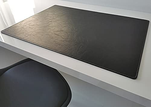 Schreibtischunterlage in Lora Leder 90 x 50 Schwarz