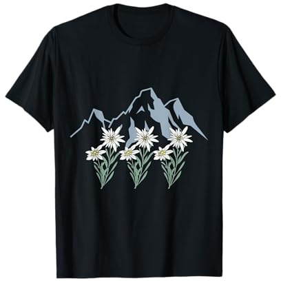 Berge Schweiz Alpen Edelweiß Korbblütler Alpenblume T-Shirt