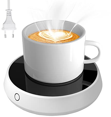 Calentador de Taza de café Calentador de Tazas Inteligente con 3 configuraciones de Temperatura Calentador de Bebidas eléctrico Apagado automático, Calentador de café, té y Leche (sin Taza)