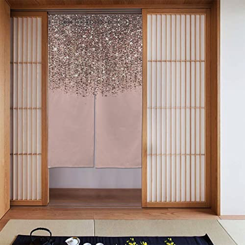 DMORJ Blush Pink Rose Gold Blackout Curtains -- Set of 2 Curtain Panels/ Room Darkening Blackout Curtains for Bedroom 56x34 Inch