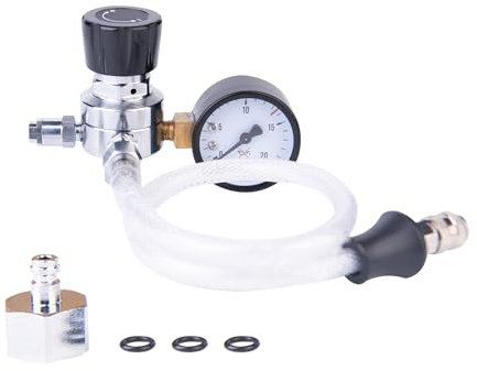 AmazWhip Single Gauge N2O Pressure Regulator for Cream Charger and Dispenser (Brass N2O Regulator)