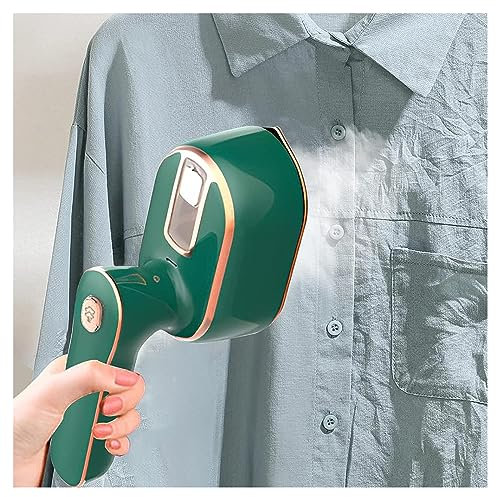 Mini Plancha Vapor Portátil, Mini Plancha Ropa de Vapor con Asa Plegable Giratoria,100W y 100ml, Planchas de Ropa Viaje Portatil para El Hogar,Los Negocios Y Los Viajes,Green