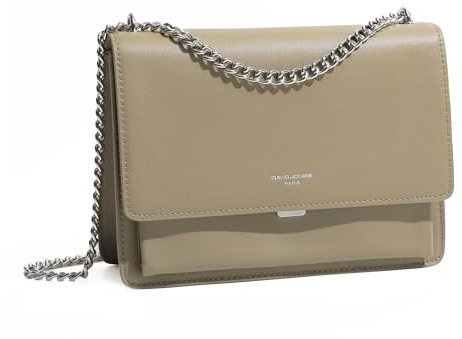David Jones - Damen Umhängetasche Mittelgoße, Crossbody Bag Clutch | Frau PU Leder Frau Schultertasche, Ketten Handtasche mit Klappe, Elegante Tasche Modische Abendtasche Alltag Schick Stilvolle