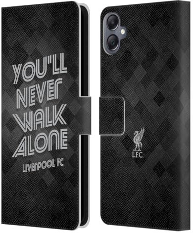 Head Case Designs Offizielle Liverpool Football Club Grau Pixel YNWA Rückseite Liver Bird YNWA Leder-Wallet-Hülle Kompatibel mit Samsung Galaxy A05
