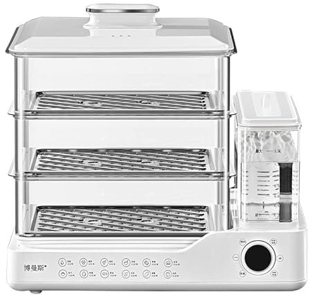 MZBDYYF Food Steamer 24L Capacity Electric Steamer With Touch Screen Display, 12 Hr Appointment, 1.5L Water Tank, Compact Design For Rice, Vegetables, Meat, Fish。