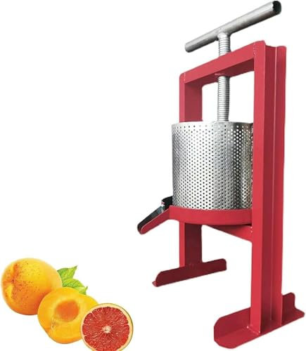 LYJYUJIE Macinatore di Vino della Frutta, Formaggio del Barilotto dell'Acciaio Inossidabile, Pressa Manuale del Vino della Frutta, Pressa Dell'uva per Spremere Il Succo dalle Verdure/Frutta~/