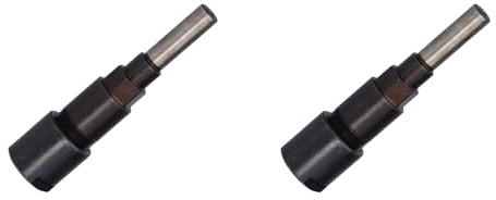 2PCS Shank Router Collet Extension, Alloy Steel Chuck for Woodworking Trimming, Round Shank Chuck Extended Rod with High Concentration, Suitable for Sanding, Engraving Machines