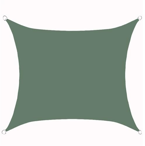 Waterproof Rectangle Shade Sail 3x5m Dark Green UV Block Outdoor Garden Shelter with Free Ropes for Balcony and Patio Solid Color Sun Shade for Pergola and Party 2m/3m/4m Size Options