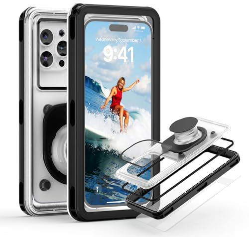 YIMONA wasserdichte Handytasche,Upgraded IPX8 6,9 Zoll Unterwasser Handyhülle zum Schnorcheln Universal handyhülle wasserdicht,Unterwasserbildschirm berührbar,Full-HD Bildschirm