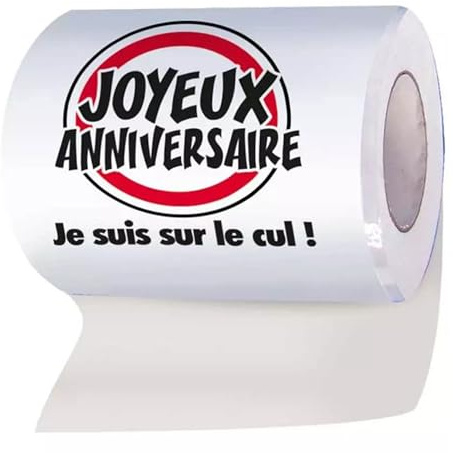 Lustige Toilettenpapierrolle / PQ Royal (Geburtstag 1)