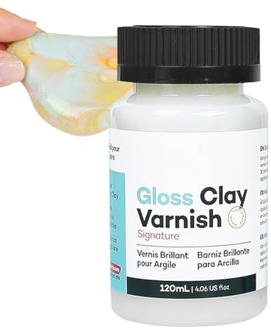 Tondicht Für Lufttrocknenden Ton Glasur, 120ml Lufttrocknender Ton Glasur Wasserfest Lebensmittelecht, Hochglanz, Wasserdicht, Kratzfest, Farbloser Varnish Mit Schimmerndem Effekt Für Töpferei