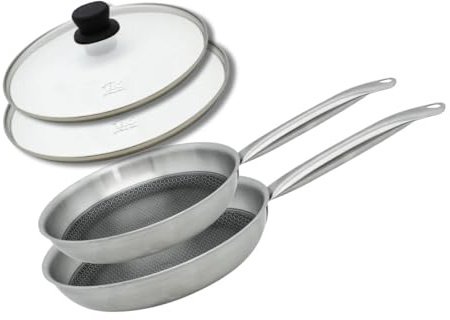 Elo 9350350 - Estufas de acero inoxidable 18/10, 3 capas, antiadherentes minerales sin FAS, resistentes a los arañazos, todos los fuegos de inducción y horno, inox, aluminio