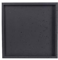Yinj9562fg Palet de riego de Plantas de imitación de Cemento, macetero Cuadrado for Interior y Exterior con bandejas de Goteo(Negro,XS)