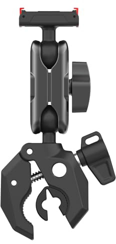 NEOSOU Osmo Action Handlebar Mount Heavy Duty Clamp for DJI Action 5 Pro 4 3 Osmo 360 Motorcycle Bike Bicycle Mounts Accessories, Magnetic Quick Release Roll Bar/Tube/Pipe/Rail/Flex Jaw Gripper