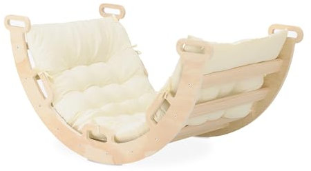 DERYAN Montessori Arco da Arrampicata 2 in 1 per Bambini, Parco Giochi con Cuscino, 3-8 anni