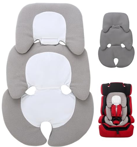 Riduttore per seggiolino auto per neonati rivestimento retrattile in rete traspirante per passeggino inserto reversibile e pieghevole per passeggino per neonati per supporto di testa e corpo.