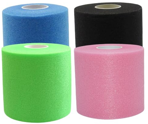 Préwrap Athletic Tape 4 Rolls 2, 8 x 11 yards Sponge Shock Absorbing Pre Wrap Rape Multi Color Pre Wrap Athletic Prewrap Bandbands pour les bandeaux de sport capillaire pour les femmes et les hommes