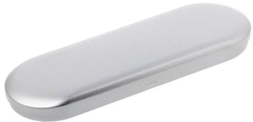 Estuche de almacenamiento de papelería organizador de papelería para la escuela, oficina, EE. UU., estuche organizador de lápices de estaño plateado