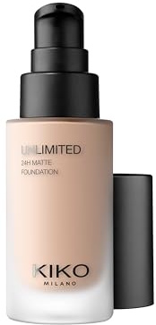 KIKO Milano Unlimited 24H Matte Foundation 4 NR, Matte Flüssig-Foundation Mit Langem Halt Bis Zu 24 Stunden