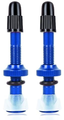 Tidevib 2PCS For Bike Tubeless Tire Valve Stems 40MM Aluminum Alloy for Presta French Valve, for Mountain and Road For Bike Rims, Black/Red/Golden