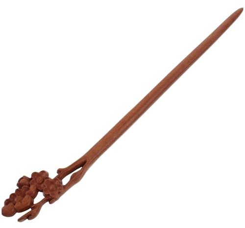 WEKADRIN Bacchette Per Chioma Da Donna in Legno Di Pesco, Bastoncino Per Chioma Lunghi e Delicati, Fermaglio Leggero Per Chignon, Accessorio Retrò Per Feste e Uso Quotidiano