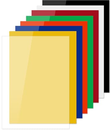 8 Stück A4 Colored Acrylic Sheet: 2mm Acryl Kunststoffplatte | für Laser Gravur, Schneiden, Basteln, Heimdekoration, Handwerk und DIY Projekte