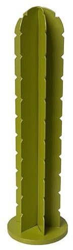 t1t, Cactus Décoratif Droit, 45 cm, Sculpture Artistique, Style Déco Extérieur, Vert Curry, Acier, 13.5x45x13.5 cm, pour Jardin et Intérieur, Décoration Moderne et Minimaliste