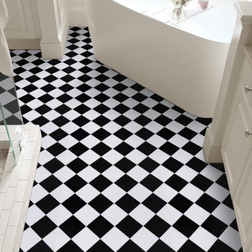 Vinyl Flooring Self Adhesive Floor Tiles, Floor Tiles Self Adhesive Waterproof Peel and Stick for Kitchen Bathroom Living Room Dark Grey Wood PVC 40x400cm/Roll