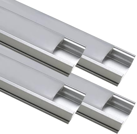 LED ATOMANT 4x Profilo Alluminio 1m Striscia LED Copertura Traslucida