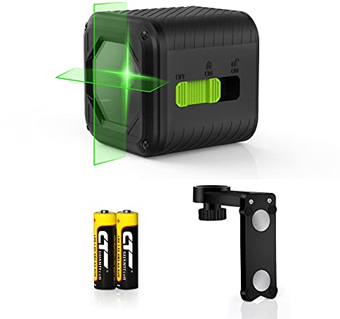 Zokoun Nivel láser de rayo verde, láser de línea cruzada con soporte magnético, línea vertical y horizontal autonivelante, NO recomendado para uso en exteriores (MD02GS PLUS-Verde)