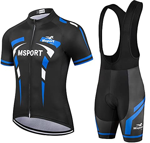 Fahrradbekleidung Komplettset Fahrradanzug Trikot + Trägerhose Shorts, XXXL